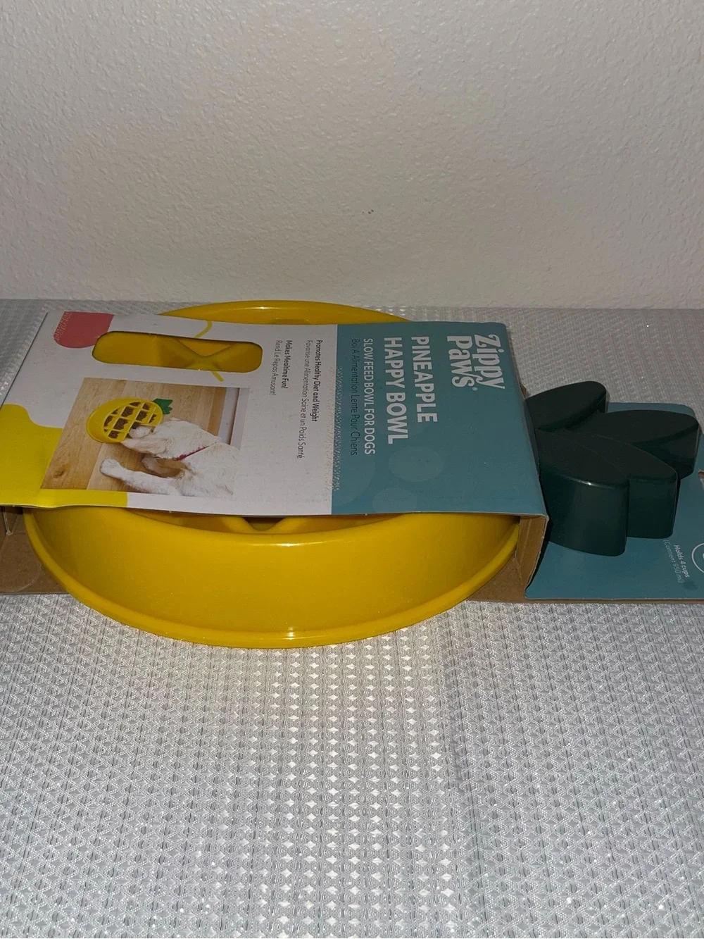 CLOSE OUT SALE - Zippy Paws Pineapple Slow Feed Dog Bowl - NWT